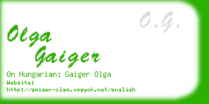 olga gaiger business card